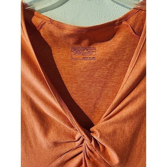 Patagonia Dress, Orange,Sleeveless, Twist Front Detail, Nylon Blend, Large - Picture 3 of 4